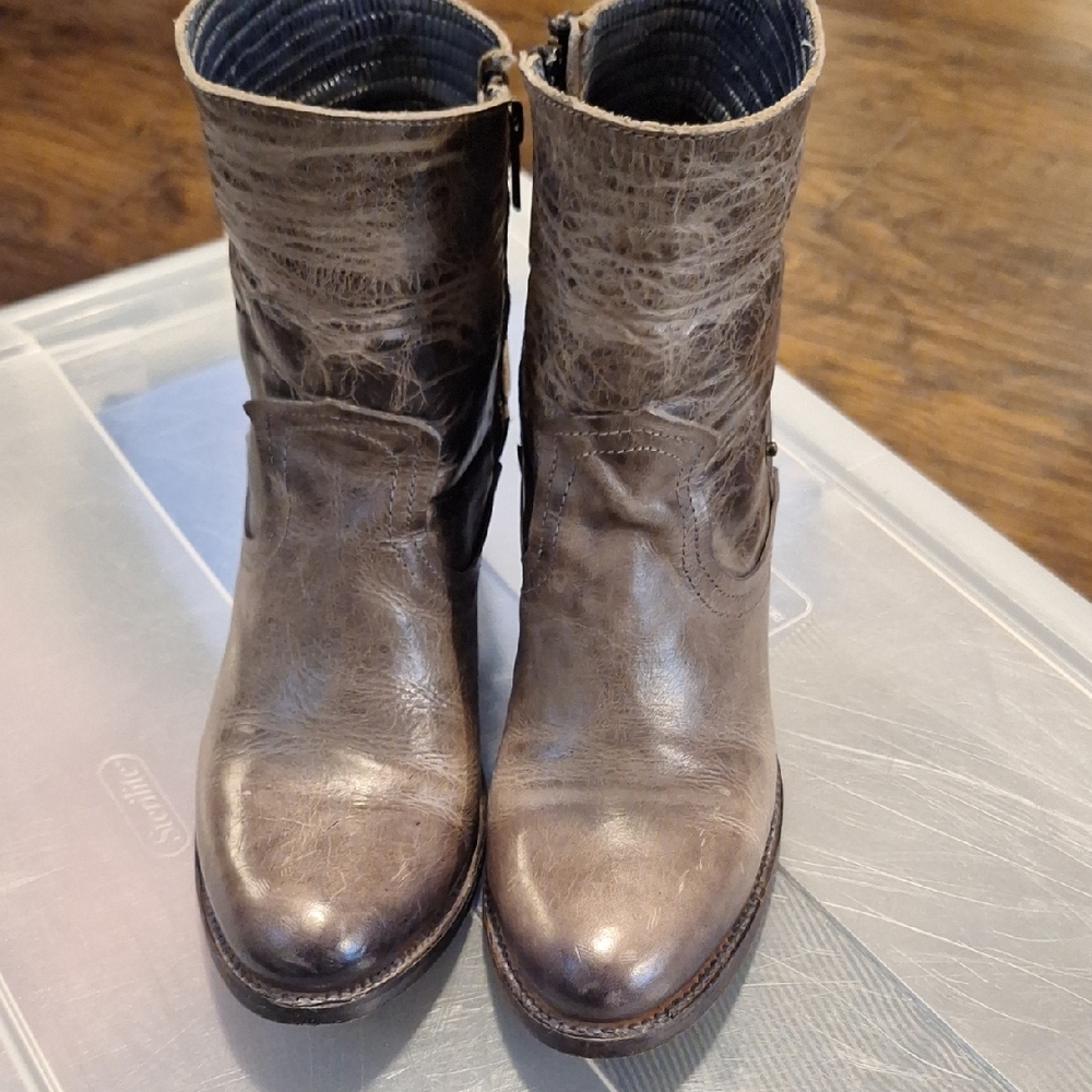 Freebird Brown Ankle Boots Distressed Leather